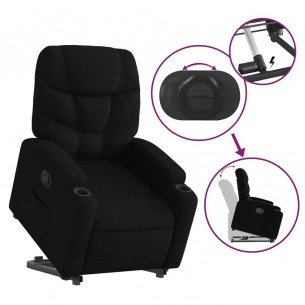 Fauteuil inclinable noir tissu