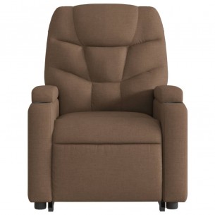 Fauteuil inclinable de massage électrique Marron Tissu