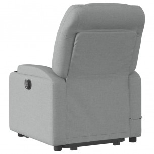 Fauteuil de massage inclinable Gris clair Tissu