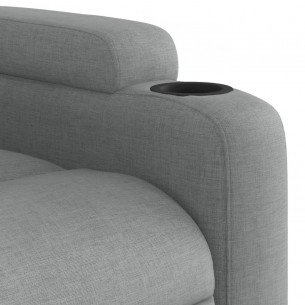 Fauteuil de massage inclinable Gris clair Tissu