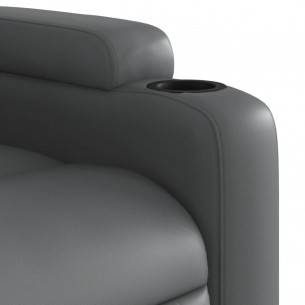 Fauteuil inclinable de massage électrique gris similicuir