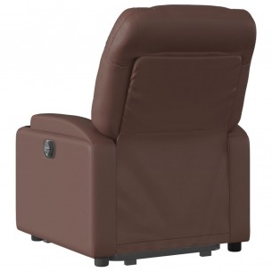 Fauteuil inclinable marron similicuir