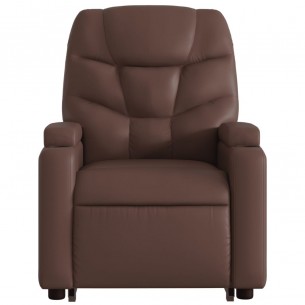 Fauteuil inclinable marron similicuir