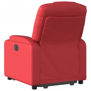 Fauteuil inclinable électrique rouge similicuir