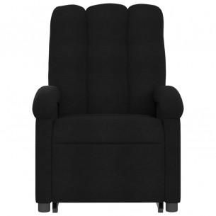 Fauteuil inclinable de massage électrique Noir Tissu