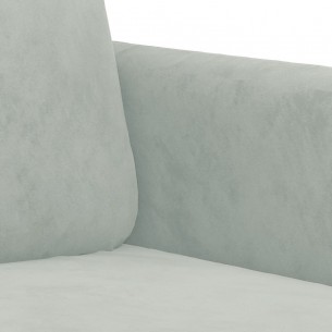 Fauteuil Gris clair 60 cm Velours