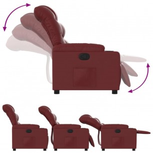 Fauteuil inclinable Rouge bordeaux Similicuir