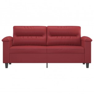 Canapé à 2 places Rouge bordeaux 140 cm Similicuir