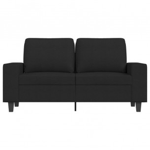 Canapé à 2 places Noir 120 cm Tissu