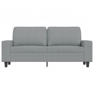 Canapé à 2 places Gris clair 140 cm Tissu