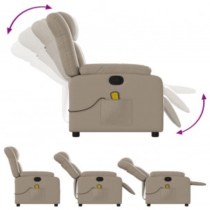 Fauteuil de massage inclinable Cappuccino Similicuir