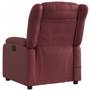Fauteuil de massage inclinable Rouge bordeaux Similicuir