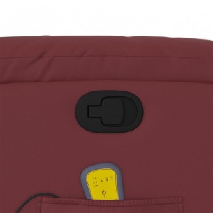 Fauteuil de massage inclinable Rouge bordeaux Similicuir