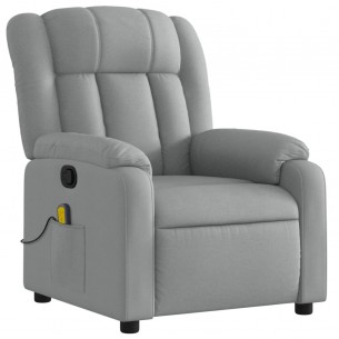 Fauteuil de massage inclinable Gris clair Tissu
