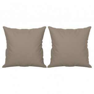 Canapé 3 places avec oreillers taupe 180 cm tissu microfibre