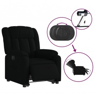 Fauteuil inclinable électrique noir tissu
