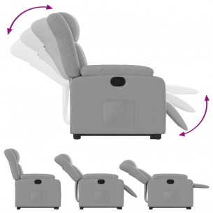 Fauteuil inclinable Gris clair Tissu