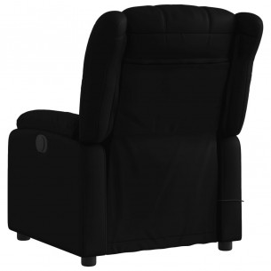 Fauteuil de massage inclinable Noir Similicuir