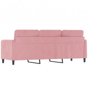 Canapé à 3 places Rose 180 cm Velours