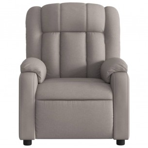 Fauteuil inclinable électrique Taupe Tissu