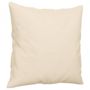 Canapé 3 places avec oreillers beige 180 cm tissu microfibre