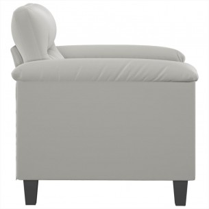 Fauteuil gris clair 60 cm tissu microfibre