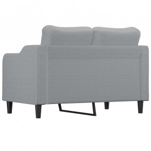 Canapé à 2 places Gris clair 120 cm Tissu