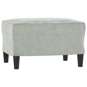Ensemble de canapés 3 pcs gris clair velours