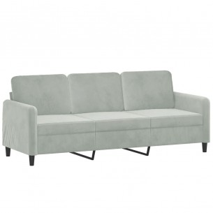 Ensemble de canapés 3+2places gris clair velours