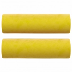 Canapé 2 places avec oreillers décoratifs jaune 140 cm velours