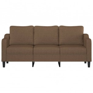 Canapé à 3 places Marron 180 cm Tissu