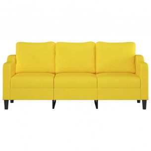 Canapé à 3 places Jaune clair 180 cm Tissu