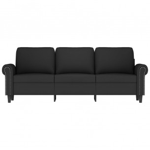 Canapé à 3 places Noir 180 cm Velours