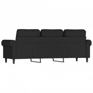 Canapé à 3 places Noir 180 cm Velours