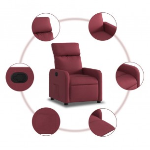 Fauteuil inclinable Rouge bordeaux Tissu