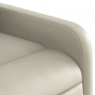 Fauteuil inclinable électrique Crème Similicuir