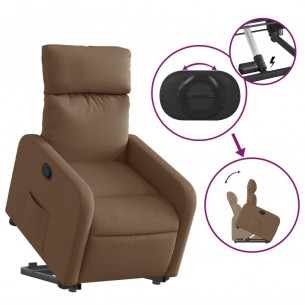 Fauteuil inclinable Marron Tissu