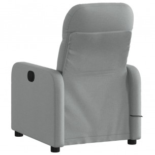 Fauteuil de massage inclinable Gris clair Tissu