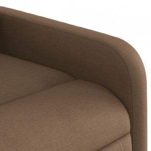 Fauteuil inclinable de massage électrique Marron Tissu