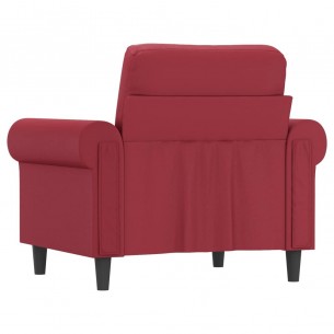 Fauteuil Rouge bordeaux 60 cm Similicuir