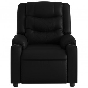 Fauteuil de massage inclinable Noir Similicuir