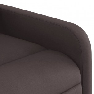 Fauteuil inclinable électrique marron foncé tissu
