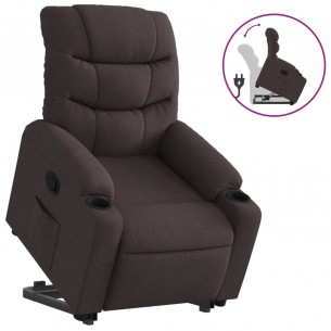 Fauteuil inclinable marron foncé tissu