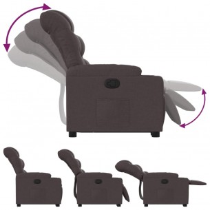 Fauteuil inclinable marron foncé tissu