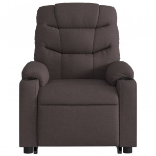 Fauteuil inclinable marron foncé tissu
