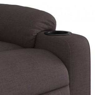 Fauteuil inclinable marron foncé tissu