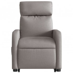 Fauteuil inclinable de massage Taupe Tissu