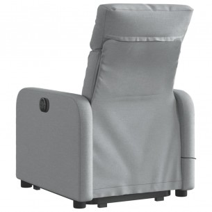 Fauteuil de massage inclinable Gris clair Tissu