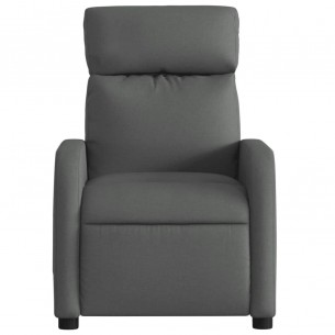 Fauteuil de massage inclinable Gris foncé Tissu