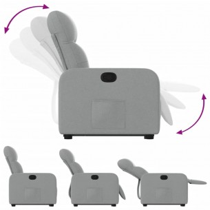 Fauteuil inclinable Gris clair Tissu
